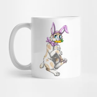 Bobtail BunnyCat: Cream Bicolor (Pink) Mug